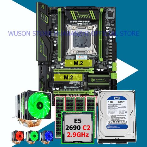 HUANANZHI – carte mère X79 Pro, avec double emplacement M.2, CPU Xeon E5 2690 2.9GHz, 6 Tubes de refroidissement, RAM 16 go (4x4 go) RECC, disque dur sata 3, 1 to ► Photo 1/6