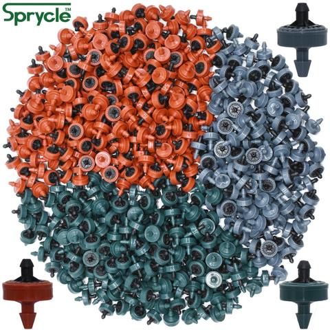 SPRYCLE 200 pièces 2L 4L 8L/H pression compensant goutte à goutte Irrigation émetteur goutteur jardin arrosage 4/7MM 1/4 pouce PE tuyau serre ► Photo 1/6