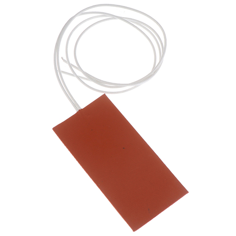 Tapis chauffant Flexible et étanche en silicone, 15W 12V DC 50x100mm, bloc de chauffage à fil, bloc moteur, poêle à huile, réservoir hydraulique, plaque chauffante ► Photo 1/6