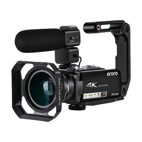 Caméra vidéo 4K pour blogueurs, pour le tournage en direct, Ordro AC7, Zoom optique 10X, YouTube, vlog, Filmadora ► Photo 1/6