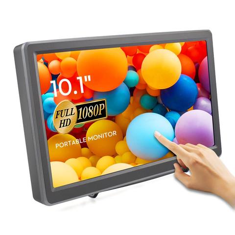 Moniteur Portable 10.1 pouces framboise Pi affichage 1920*1080P IPS écran tactile HD capacitif écran tactile haut-parleurs moniteurs ► Photo 1/6