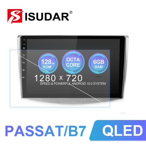 Isudar V72 4G Android Auto Radio pour VW/Volkswagen/Passat B7 CC B6 voiture multimédia GPS 8 cœurs RAM 4GB ROM 64G caméra DVR non 2Din ► Photo 1/6