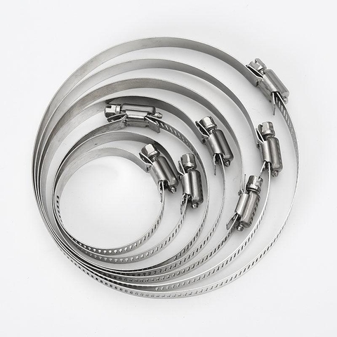 Lot de 10 colliers de serrage à vis sans fin en acier inoxydable 304, haute qualité ► Photo 1/6