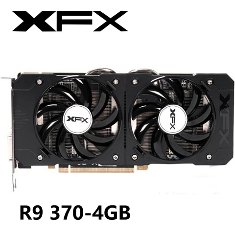 XFX Carte Vidéo R9 370 4 GO 256Bit Pour AMD Radeon R9 370X 370 4 GO Cartes Graphiques GPU Ordinateur De Bureau DE JEU DisplayPort Vidéocarte ► Photo 1/4