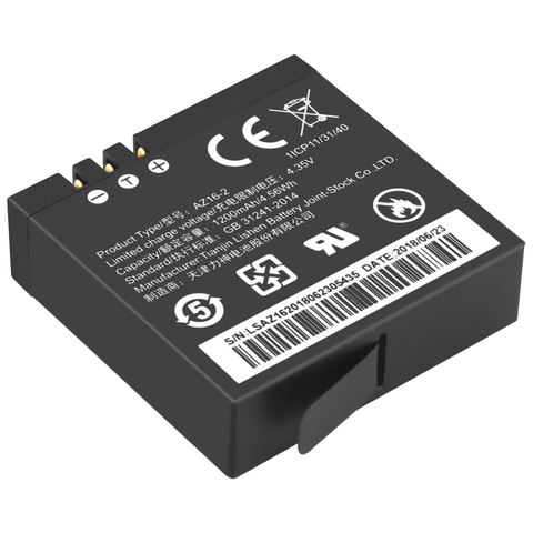 1x AZ16-1 AZ16-2 batterie de remplacement pour Xiaomi YI 4K 4K + Yi Lite YI 360 VR Action pas pour la Version découverte ► Photo 1/4