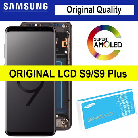 Ensemble écran tactile LCD Super Amoled avec châssis, pour SAMSUNG Galaxy S9 G960 G960F S9 Plus G965 G965F, Original ► Photo 1/6