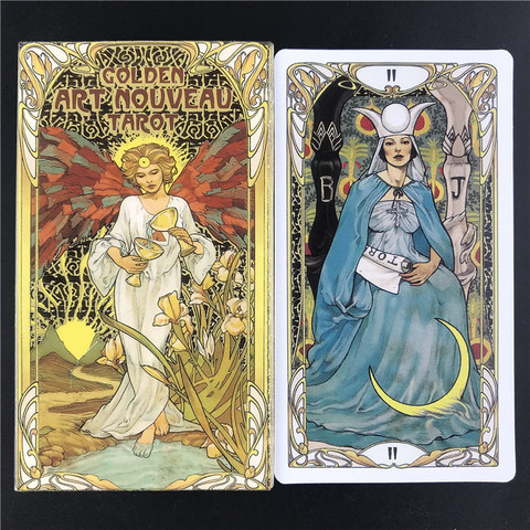 Cartes de Tarot d'or de Divination en anglais, Nouveau Tarot d'art, cadeau pour les vacances, carte de jeu familiale ► Photo 1/6