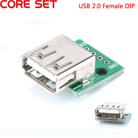 Adaptateur USB femelle de Type A à tremper, 2.54MM, convertisseur de carte PCB, connecteur USB pour Arduino ► Photo 1/4