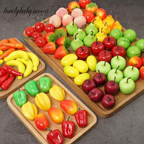 Mini jouets de cuisine artificiels pour enfants, 10/20/30 pièces/lot, Simulation de fruits et légumes en mousse, accessoires pour maison de poupée ► Photo 1/6