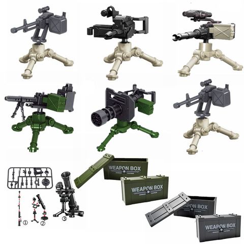 Compatible pour verrouiller militaire les jouets pistolets boîte d'arme blocs de construction jouets pour enfants assembler militaire armée jouet cadeaux ► Photo 1/5