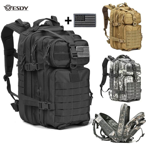 Sac à dos militaire tactique d'attaque 40l, petit sac imperméable de petite taille pour activités en plein air, randonnée, Camping, chasse ► Photo 1/6