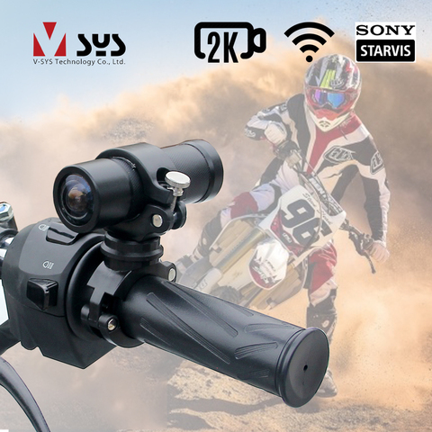 VSYS 2K HD sport Action caméra DVR pour moto portable VTT casque de vélo caméra Vision nocturne Vlog Mini DV WiFi App ► Photo 1/6