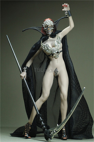 Tbleague – sac noir vénitica, Cape avec masque crâne en métal, échelle 1/6, Corset t-back, ensemble de vêtements pour jouet figurine 12 pouces ► Photo 1/6