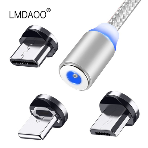Câble magnétique Micro USB Type C câble de charge rapide pour iPhone Xiaomi Android chargeur de téléphone portable aimant cordon USB ► Photo 1/6