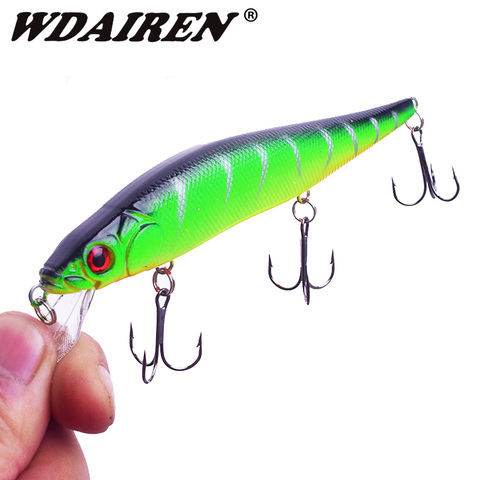 1 PIÈCES Minnow Leurre De Pêche Flottant Wobbler Appâts Durs 13.5g 22.5g Crankbait Attaquer Avec Hameçons Carpe Brochets Basse Pesca Swimbait ► Photo 1/6