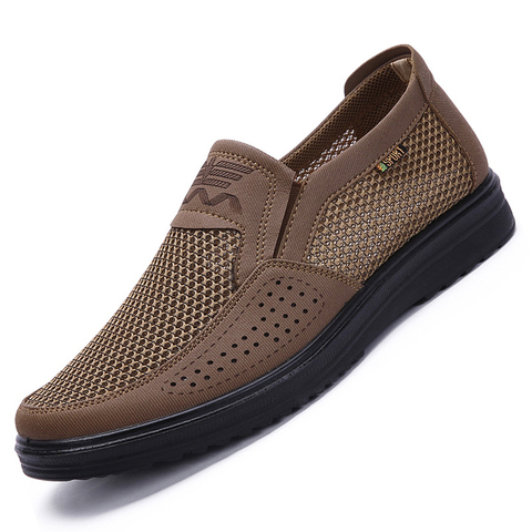 Mode 2022 Nouveaux Hommes Baskets Grandes Tailles 38-48 Doux Léger Respirant Slip-On Chaussures D'été Hommes Chaussures En Maille Décontractées ► Photo 1/5