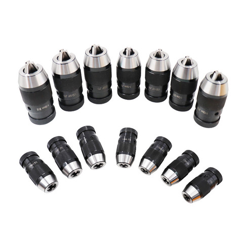 Mandrin de perceuse à tour B16 B18 JT3 JT6 JT33, mandrin de perceuse à verrouillage automatique sans clé pour perceuse, mandrin de perceuse à cône ► Photo 1/6