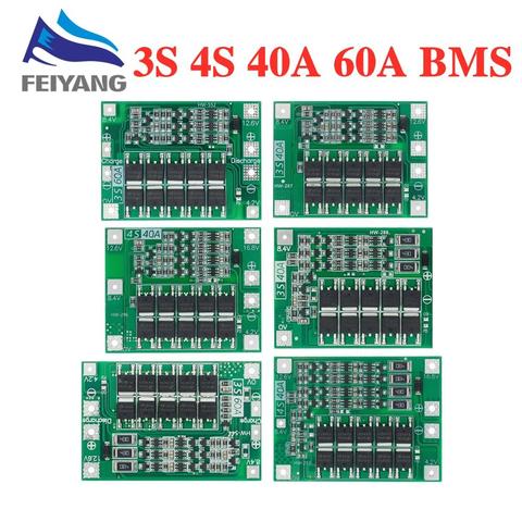 4 S 40A Li-ion batterie au Lithium 18650 chargeur PCB BMS panneau de Protection avec équilibre pour le moteur de forage 14.8 V 16.8 V Module de cellule Lipo ► Photo 1/6