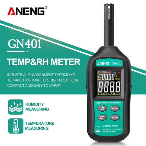 ANENG – Mini thermomètre et hygromètre numérique de précision GN401, portable, sans Contact, jauge ► Photo 1/6