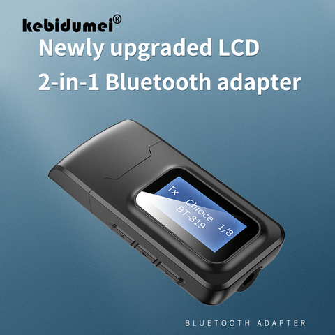 USB Bluetooth 5.0 adaptateur de Dongle écran LCD stéréo Audio 2 en 1 récepteur émetteur 3.5mm AUX Jack adaptateur pour voiture PC TV ► Photo 1/6