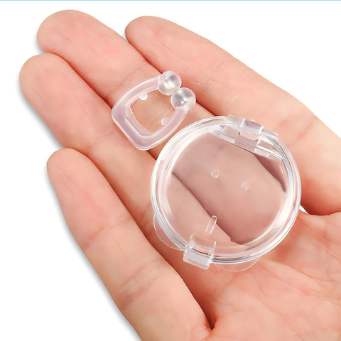 10/20 PIÈCES Mini Anti-Ronflement Bouchon Anti Ronflement Dispositif Portable Magnétique En Silicone Pince-Nez Aide Au Sommeil Apnée Garde Anti-Sommeil Bruit ► Photo 1/6