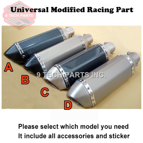 35-51 MM Modifié Moto Tuyau D'échappement Silencieux pour akrapovic D'échappement Moto évasion Universal Fit pour plus de moto ATV Scooter ► Photo 1/1