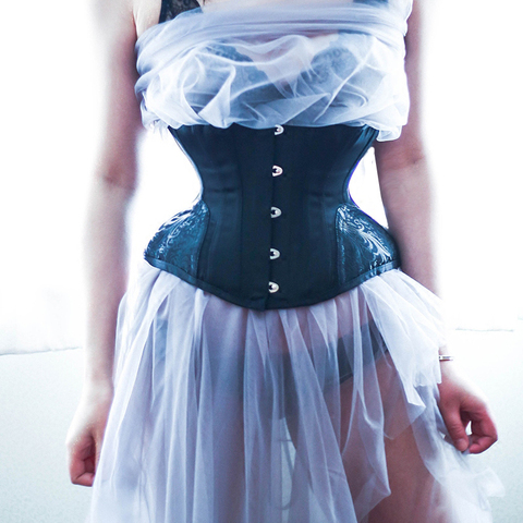 Corset Bustier gothique Sexy, Steampunk, sous le buste, en acier, sablier, sablier, gaine amincissante, grande taille 6xl ► Photo 1/6