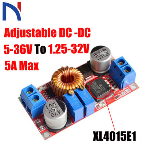 Carte de charge de batterie au Lithium, Module alimentation Led convertisseur de chargeur au Lithium 5a XL4015 E1 DC à DC ► Photo 1/4