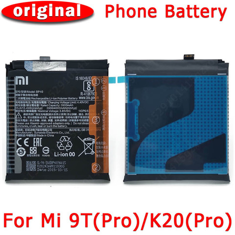 Batterie de rechange li-lon intégrée pour Xiaomi Mi 9T Pro K20, 100% d'origine, BP40, BP41, téléphone portable ► Photo 1/3