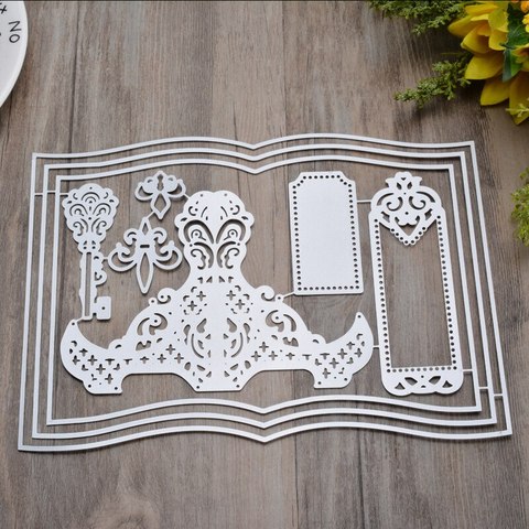 Livres matrices de découpe en métal pour bricolage | Scrapbooking, gaufrage de cartes en papier, modèles de fournitures artisanales décoratives ► Photo 1/5