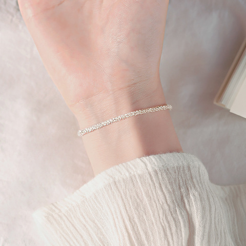 Nouveau 925 en argent sterling gypsophile bracelet réglable Bracelet & bracelet pour les femmes Fine mode bijoux de mariage fête cadeau ► Photo 1/4