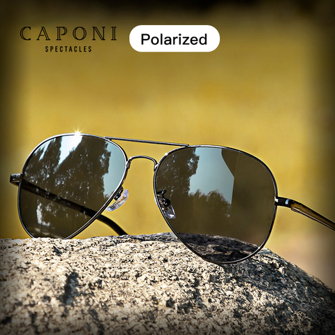 CAPON – lunettes de soleil Avation classiques pour hommes, verres polarisés, pour pilote, Anti-rayon, pour la pêche, CP3104 ► Photo 1/6