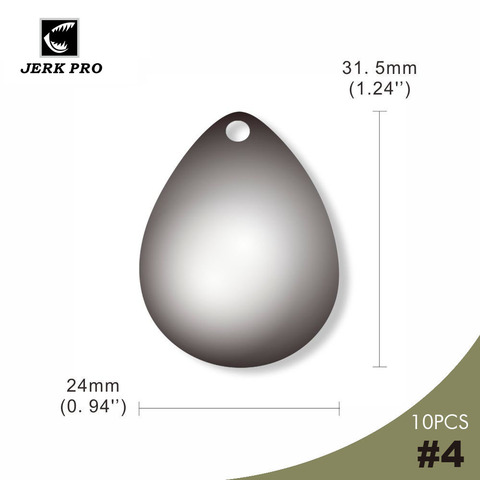 CON PRO 10 PIÈCES Taille 4 En Acier Lisse Colorado Spinner Lames Leurre De Pêche Aux Spinnerbaits Accessoires Pêcheur le Plaquage de Composant de Métier ► Photo 1/3