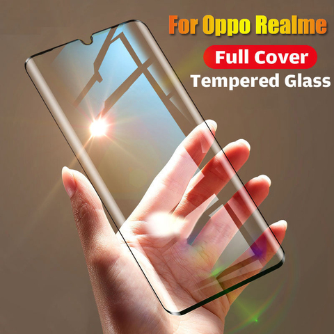 Protecteur d'écran pour Realme XT X2 Pro, verre trempé HD, film à colle complète pour téléphone Realme 3 5 5i 6 6i 7 X7 Pro ► Photo 1/6