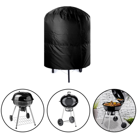 Housse de Protection pour Barbecue d'extérieur, couverture pour BBQ rond, noir, étanche à la poussière, robuste, Protection contre la pluie ► Photo 1/6