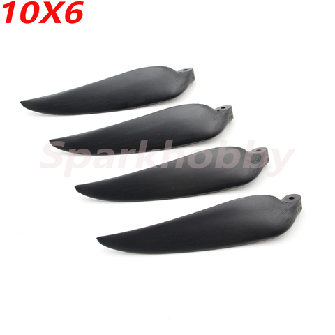 2 paires/4 pièces Sparkhobby 10x6 1060 lame d'hélice pliante précision pour RC alimenté planeur avion Multirotor quadrirotor pièces ► Photo 1/6