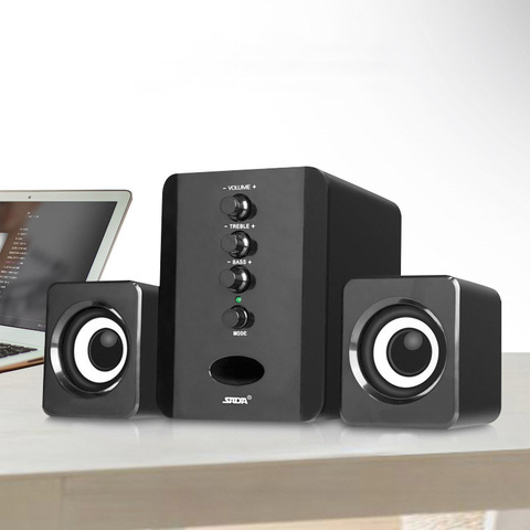 Gamme complète 3D stéréo haut-parleurs d'ordinateur Subwoofer haut-parleurs portables petit PC haut-parleur DJ USB combinaison son pour téléphone TV ► Photo 1/6