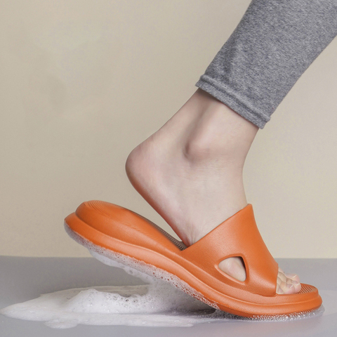 2022New été pantoufles salle de bain anti-dérapant EVA Massage pantoufles diapositives femmes chaussures intérieur maison pantoufles hommes chaussures pour Couple ► Photo 1/6