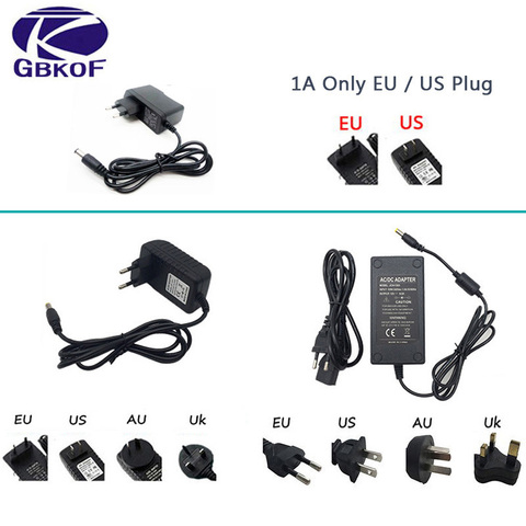 Adaptateur d'alimentation 1 pièces 2A 3A 5A 6A 8A ac 100V -240V à DC 12V, transformateur d'éclairage, convertisseur de chargeur, bande lumineuse LED, 1 pièce ► Photo 1/6