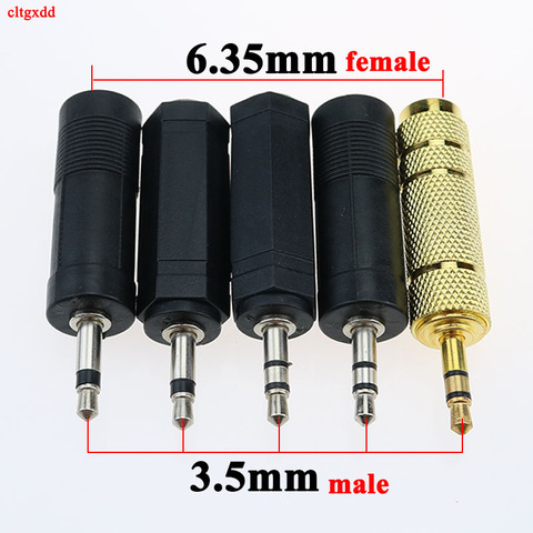 Prise femelle 6.35mm à connecteur mâle 2 pôles 3 pôles 3.5mm, amplificateur de casque, adaptateur Audio, Microphone, convertisseur AUX 6.3 3.5mm ► Photo 1/6