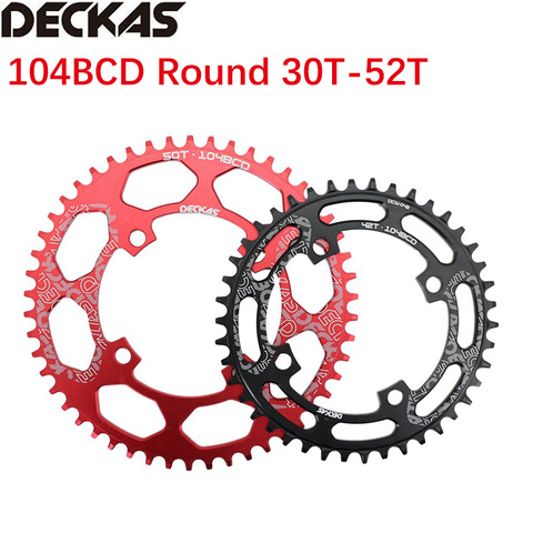 Deckas chaîne de vélo ronde 104BCD 40 42 44 46 48T 50 52 dents vtt vélo VTT chaîne anneau de chaîne 104 bcd ► Photo 1/6