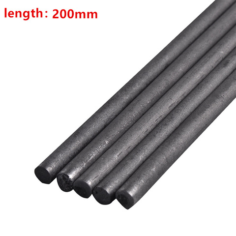 Lot de 5 tiges en carbone 200mm 99.99% 3-18mm, cylindre d'électrode en Graphite, résistance à la Corrosion, enseignement conducteur ► Photo 1/6