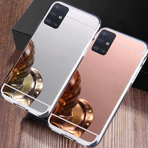 Miroir TPU Étui de Téléphone Pour Samsung A70 A50 A40 A30 A20 A10 S A71 A51 A31 A21 A21S Note 10 20 S20 plus Ultra S20 FE Couverture Arrière ► Photo 1/6