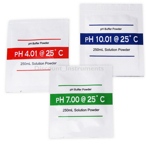 3 sacs Solution tampon poudre pour PH testeur mesure calibrage 4.01 7.00 10.01 ► Photo 1/6