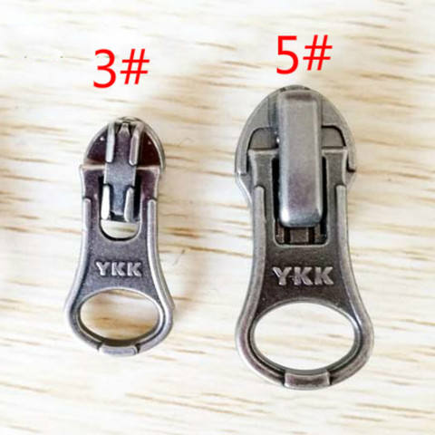10 pièces/lot YKK métal curseur pour NYLON bobine étanche fermeture à glissière remplacement réparation fixer accessoires de couture ► Photo 1/1