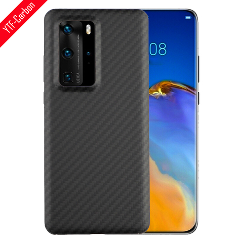 YTF – coque de téléphone en fibre de carbone véritable, étui ultra-fin en aramide mat pour Huawei P40 PRO Plus ► Photo 1/6