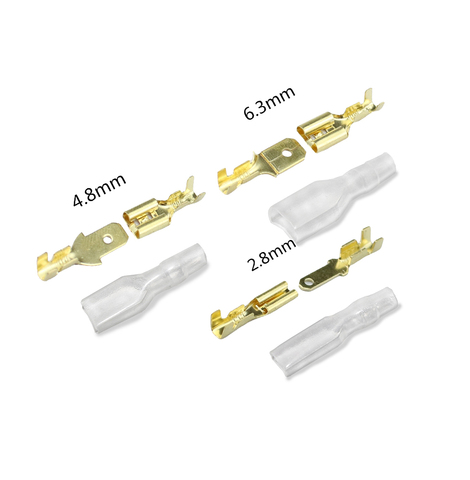 Connecteur de fil de manchon isolant électrique, bornes à sertir, pour 22-16 AWG, 2.8/4.8mm/6.3mm, mâle/femelle ► Photo 1/4