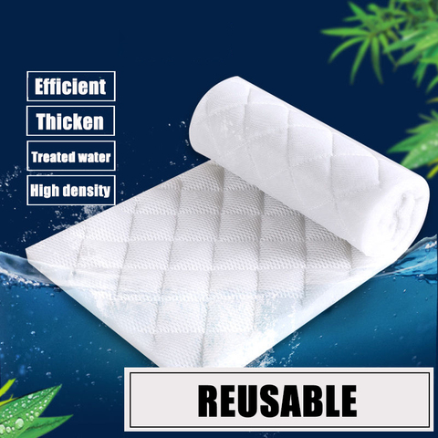 Filtre pour Aquarium en coton haute densité, éponge de Purification blanche, tampon biochimique, accessoires d'aquarium réutilisables ► Photo 1/6