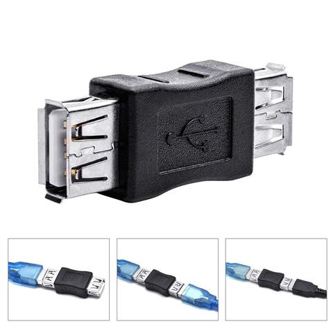 Câble d'extension USB 2.0 femelle à femelle, câble de données 2.0 pour PC TV, adaptateur micro sd, 1 pièce ► Photo 1/1