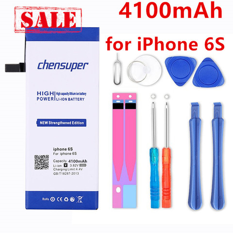 Chensuper 4100mAh batterie pour Apple iPhone 6S pour iphone 6S batterie outils gratuits ► Photo 1/5